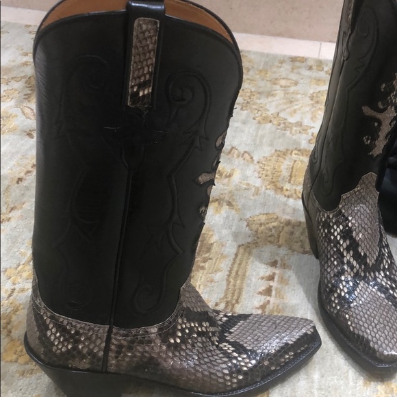 Genuine Python Cowboy Boots - Picture 3 of 7